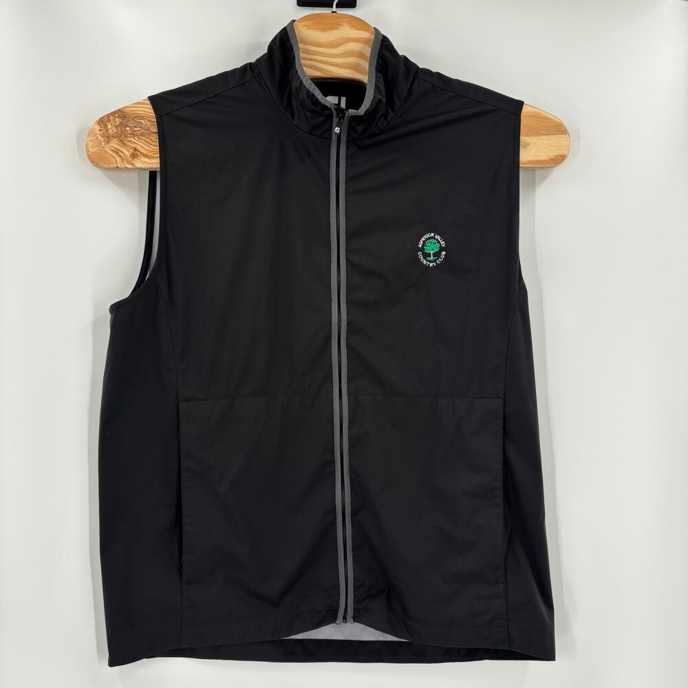 Footjoy Mens Large Solid Black Full Zip Polyester… - image 5